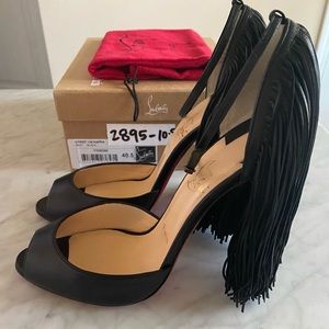 Christian Louboutin Otrot 120 Nappa Fringe 40.5